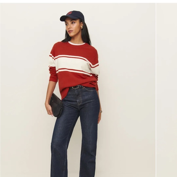 Reformation Cashmere Blend Oversized Crew Sweater - Picture 4 of 9